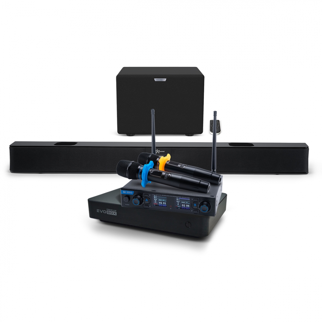 Hi-End караоке-система EVOBOX Premium + EvoSoundBar (саундбар с караоке) в Гороховце