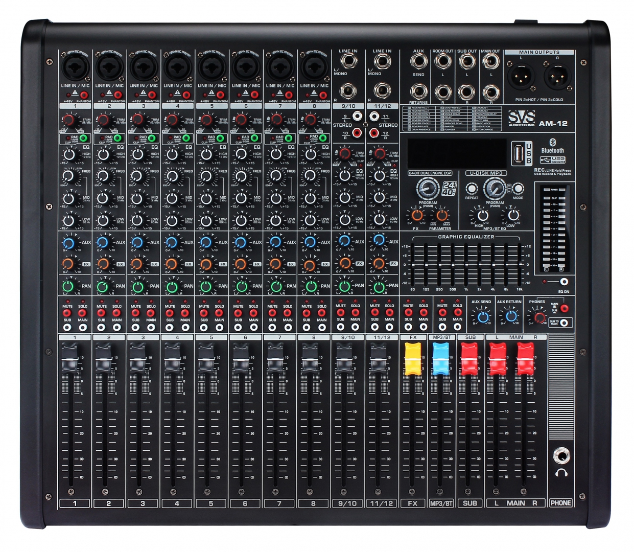 SVS Audiotechnik mixers AM-12 Микшерный пульт аналоговый, 12-канальный в Гороховце