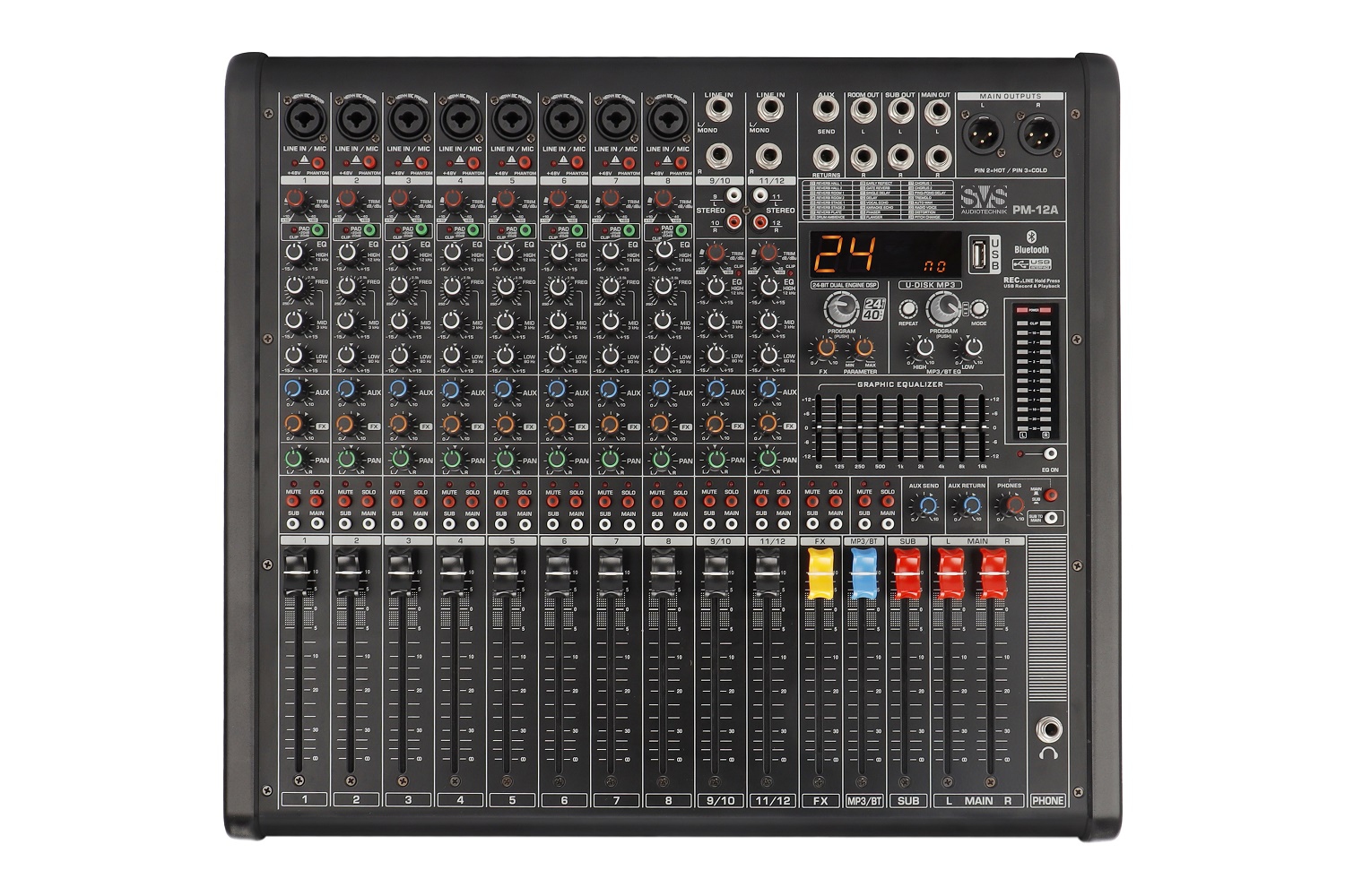 SVS Audiotechnik mixers PM-12A Активный аналоговый микшерный пульт, 12-канальный в Гороховце